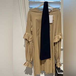 Khaki Dress with Black Belt — never worn